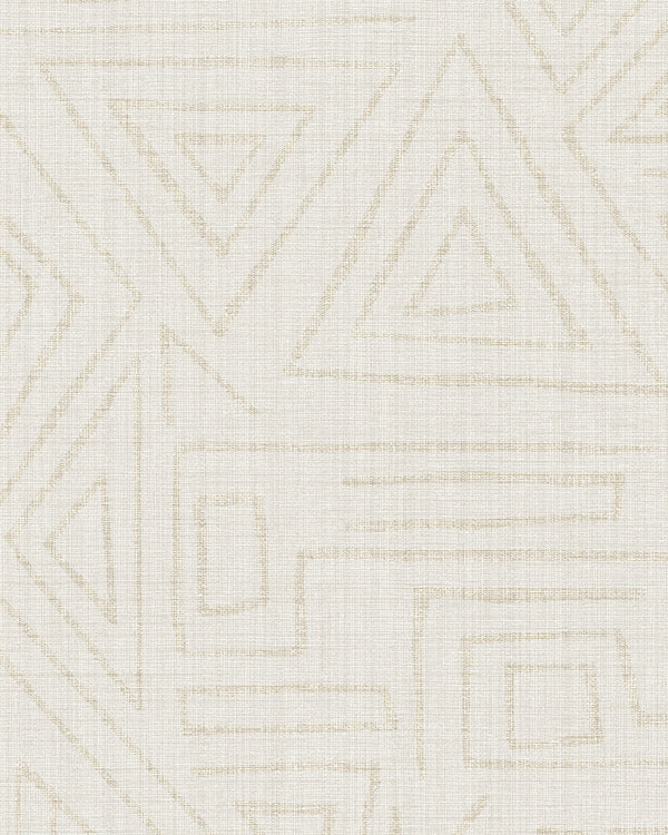 London Tahitian Tapa White Sand Wallcovering | Phillipe Romano