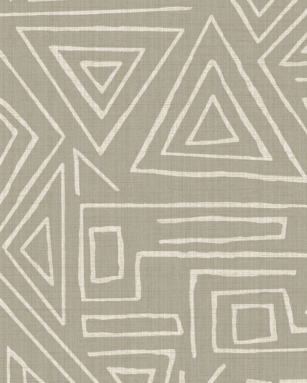 London Tahitian Tapa Natural Sand Wallcovering | Phillipe Romano