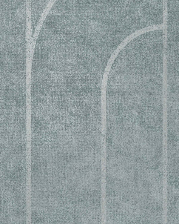 London Velvet Arches Pacific Silver Wallcovering | Phillipe Romano