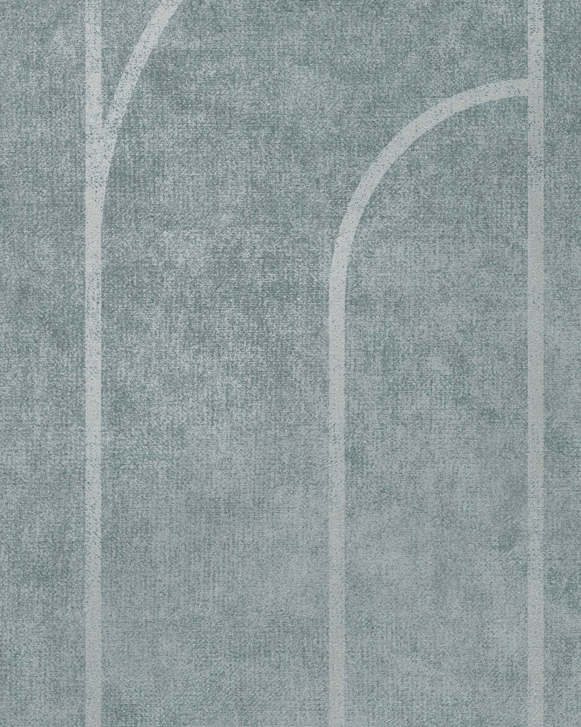London Velvet Arches Pacific Silver Wallcovering | Phillipe Romano