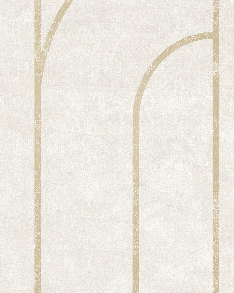 London Velvet Arches Golden White Wallcovering | Phillipe Romano