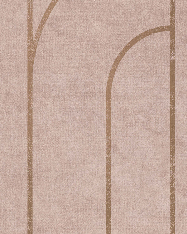 London Velvet Arches Wild Rose Wallcovering | Phillipe Romano