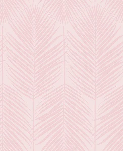 Malibu Persei Palm Wallpaper - Contemporary Botanical - Blush | Malibu Wallpaper