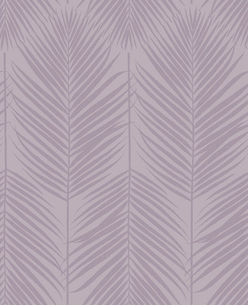 Malibu Persei Palm Wallpaper - Contemporary Botanical - Lilac | Malibu Wallpaper
