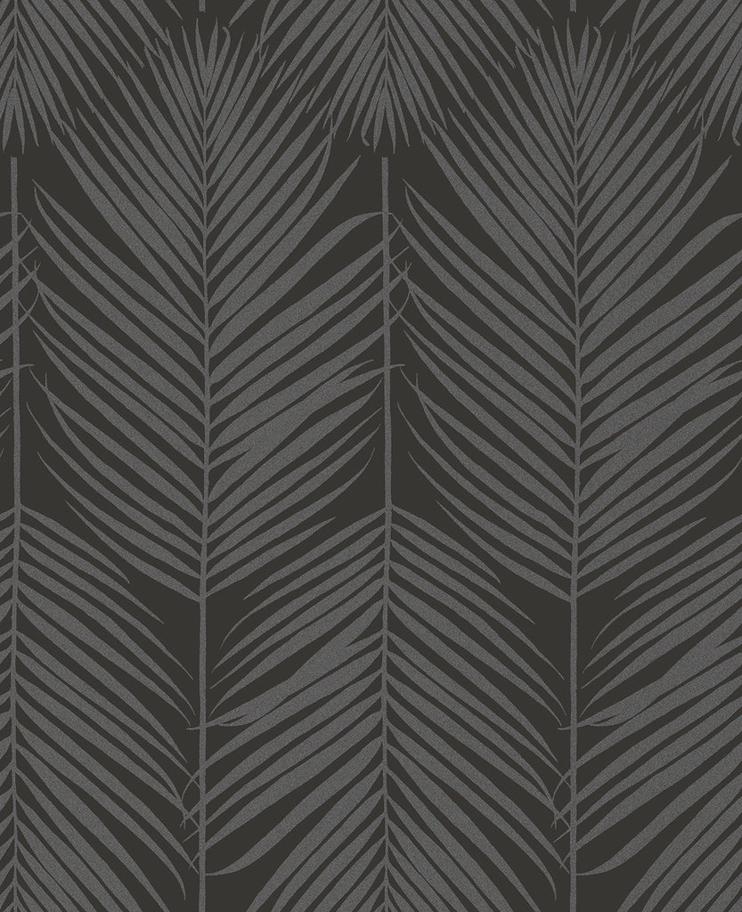 Malibu Persei Palm Wallpaper - Contemporary Botanical - Midnight Galaxy | Malibu Wallpaper
