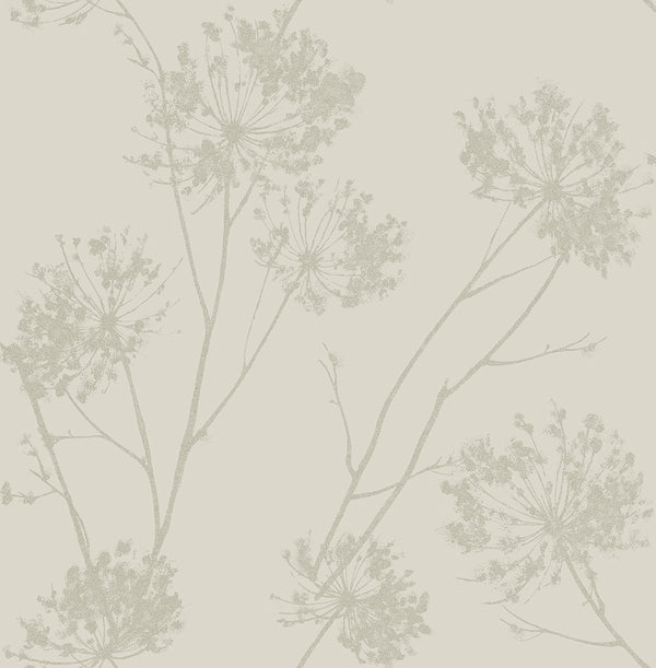 Wild Grass Contemporary Botanical - Champagne | Architectural Wallcoverings