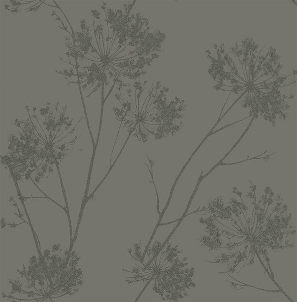 Wild Grass Contemporary Botanical - Zinc | Architectural Wallcoverings