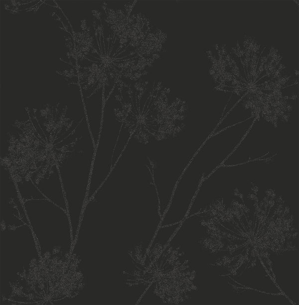 Wild Grass Contemporary Botanical - Midnight Galaxy | Architectural Wallcoverings