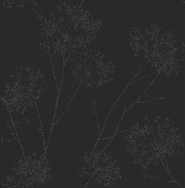 Malibu Wild Grass Wallpaper - Contemporary Botanical - Midnight Galaxy | Malibu Wallpaper