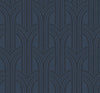 Malibu Déco Arches Wallpaper - Contemporary Geometric - Blue Lustre | Malibu Wallpaper