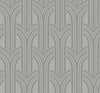 Malibu Déco Arches Wallpaper - Contemporary Geometric - Nickel | Malibu Wallpaper