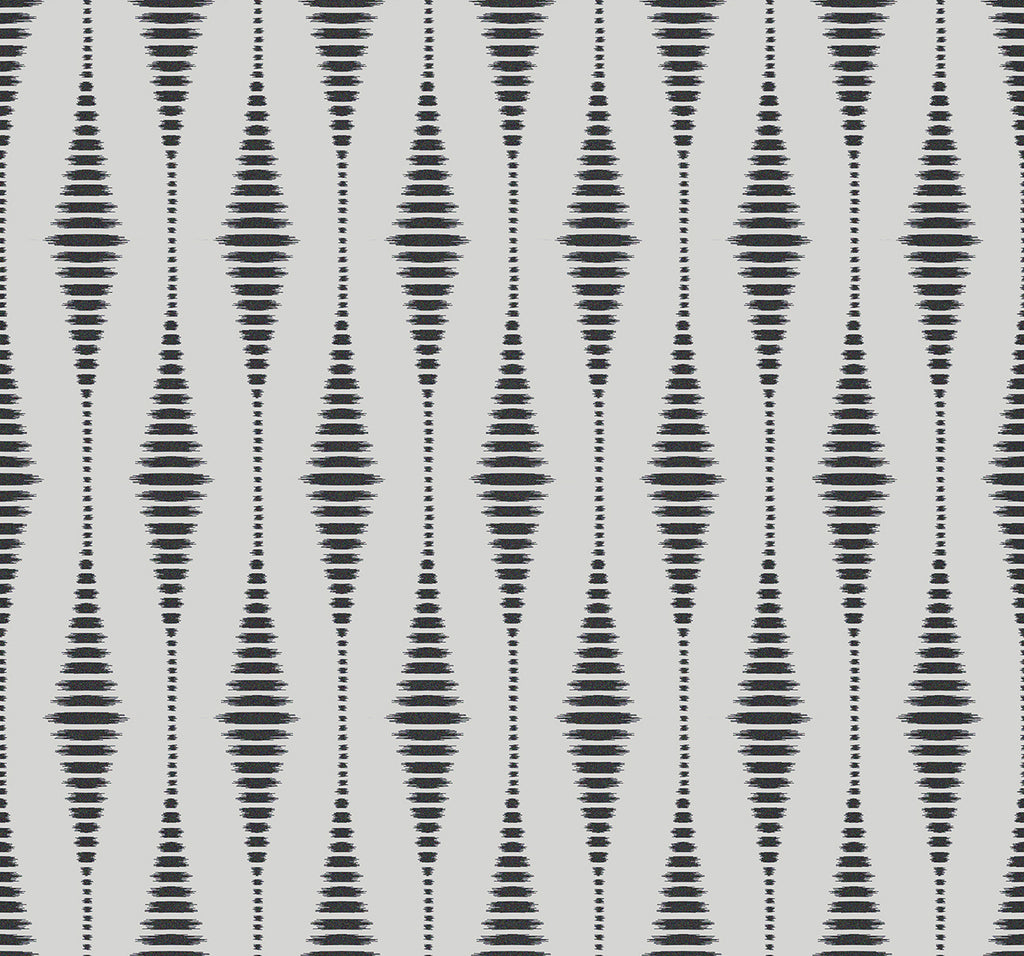 Malibu Diamond Stripe Wallpaper - Contemporary Geometric - Nickel & Galaxy | Malibu Wallpaper