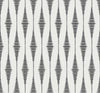 Malibu Diamond Stripe Wallpaper - Contemporary Geometric - Black Satin & Pearl | Malibu Wallpaper