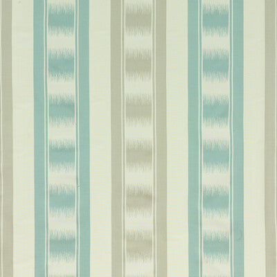 Samples and Purchasing available for Ryecote Stripe - Aqua/Silver Light Blue By G P & J Baker | Simply Damask |Ikat/Southwest/Kilims Stripes Multipurpose Weave at Designer Wallcoverings and Fabrics