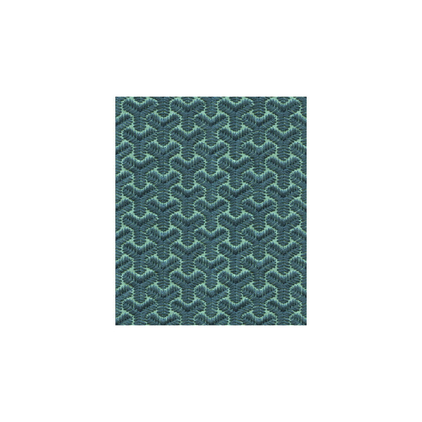 Chengtudoor Emb - Blue/Aqua Blue By G P & J Baker | David Hicks 3 By Ashley Hicks |Geometric  Multipurpose Embroidery