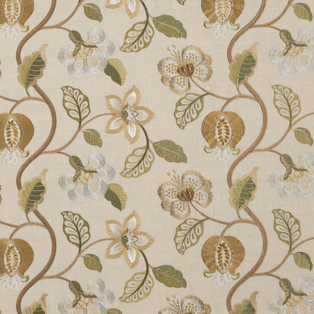 Samples and Purchasing available for Elvaston - Willow Green By G P & J Baker | Langdale |  Drapery Embroidery at Designer Wallcoverings and Fabrics