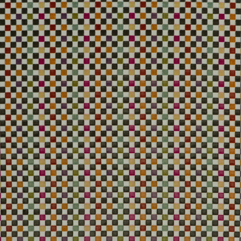 Samples and Purchasing available for Clarendon Small Check - Multi Multi By G P & J Baker | Langdale |  Upholstery Velvet at Designer Wallcoverings and Fabrics