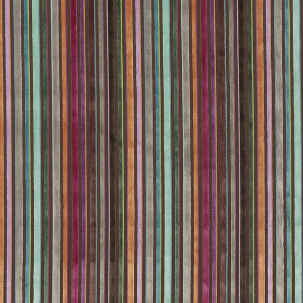 Cardinal Stripe - Jewel Brown By G P & J Baker | Historic Royal Palaces |Stripes  Multipurpose Velvet