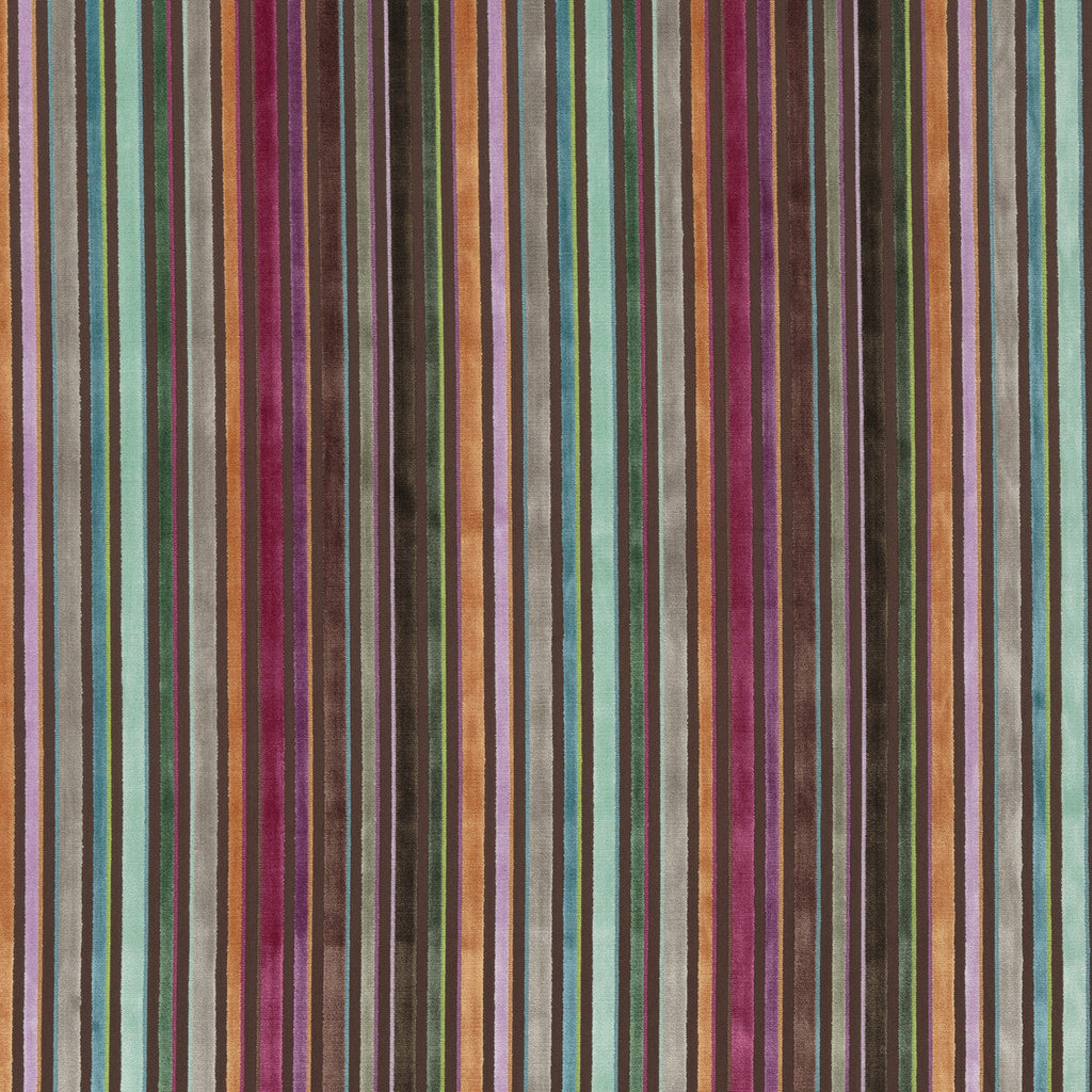Samples and Purchasing available for Cardinal Stripe - Jewel Brown By G P & J Baker | Historic Royal Palaces |Stripes  Multipurpose Velvet at Designer Wallcoverings and Fabrics