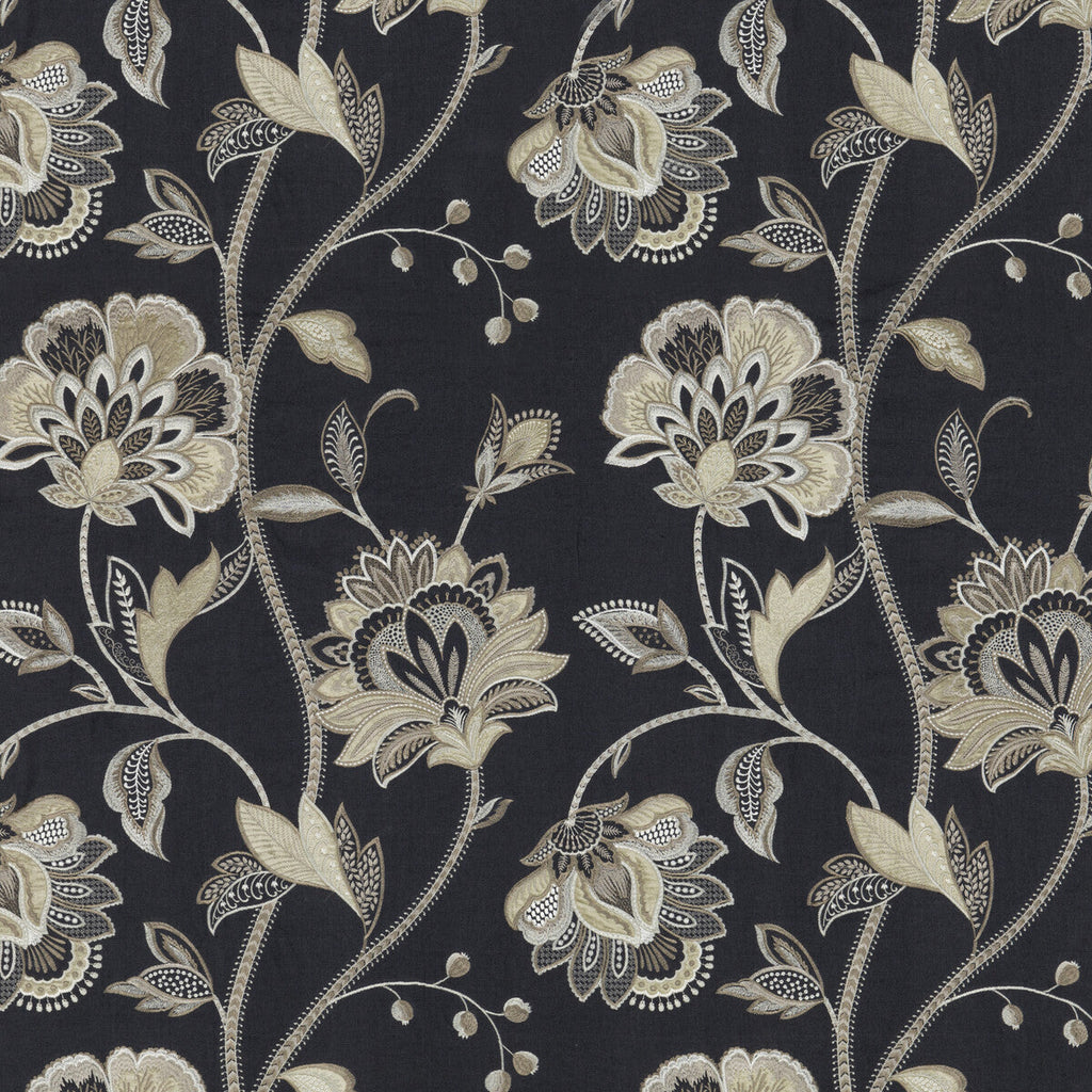 Samples and Purchasing available for Ormesby - Indigo Blue By G P & J Baker | Keswick Embroideries |  Multipurpose Embroidery at Designer Wallcoverings and Fabrics