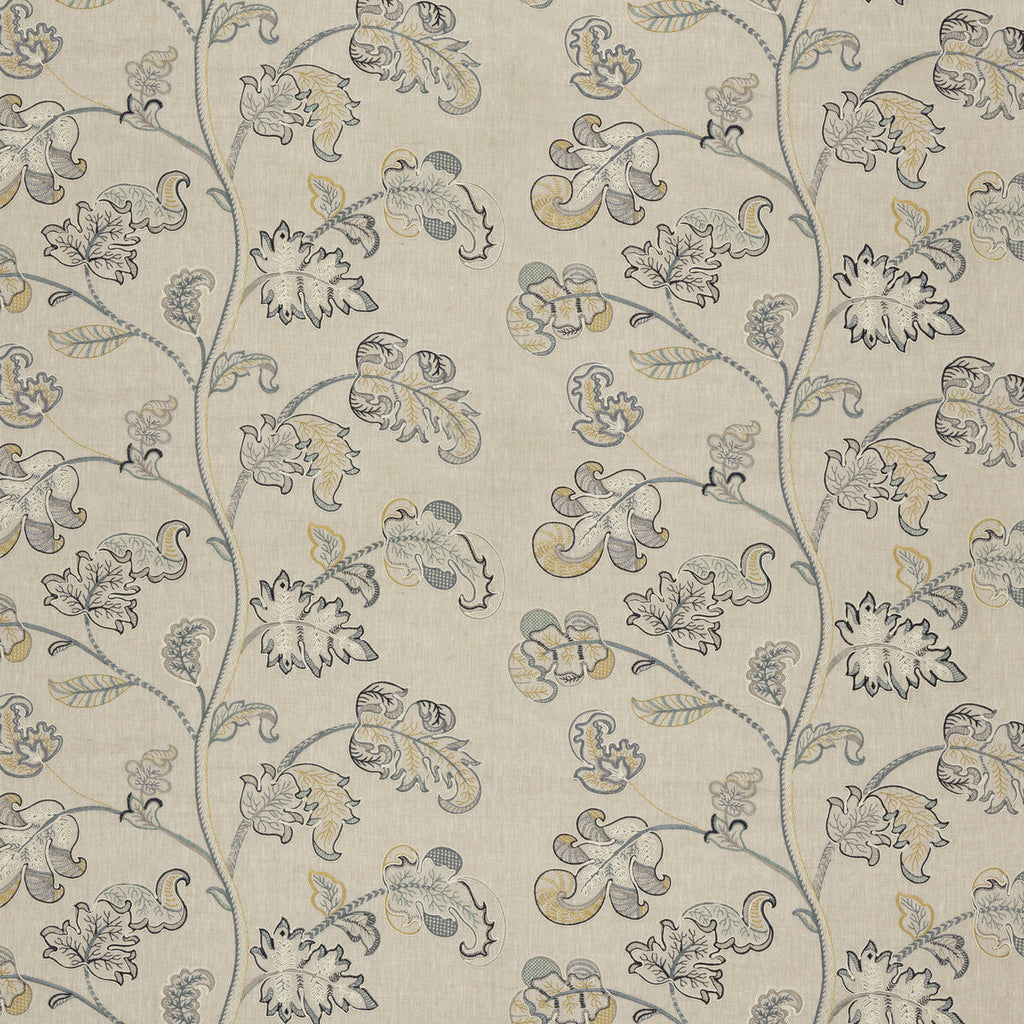 Samples and Purchasing available for Alderwood - Soft Blue Beige By G P & J Baker | Keswick Embroideries |  Multipurpose Embroidery at Designer Wallcoverings and Fabrics