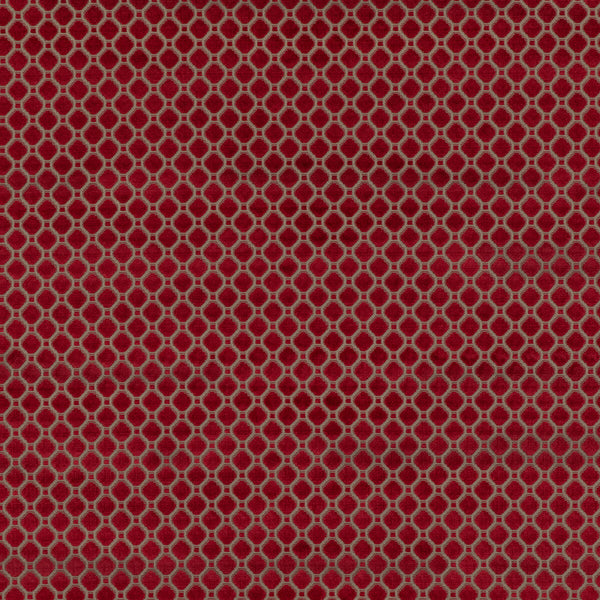 Indus Velvet - Red Red By G P & J Baker | Coromandel Velvets |Diamond Small Scale Upholstery Velvet