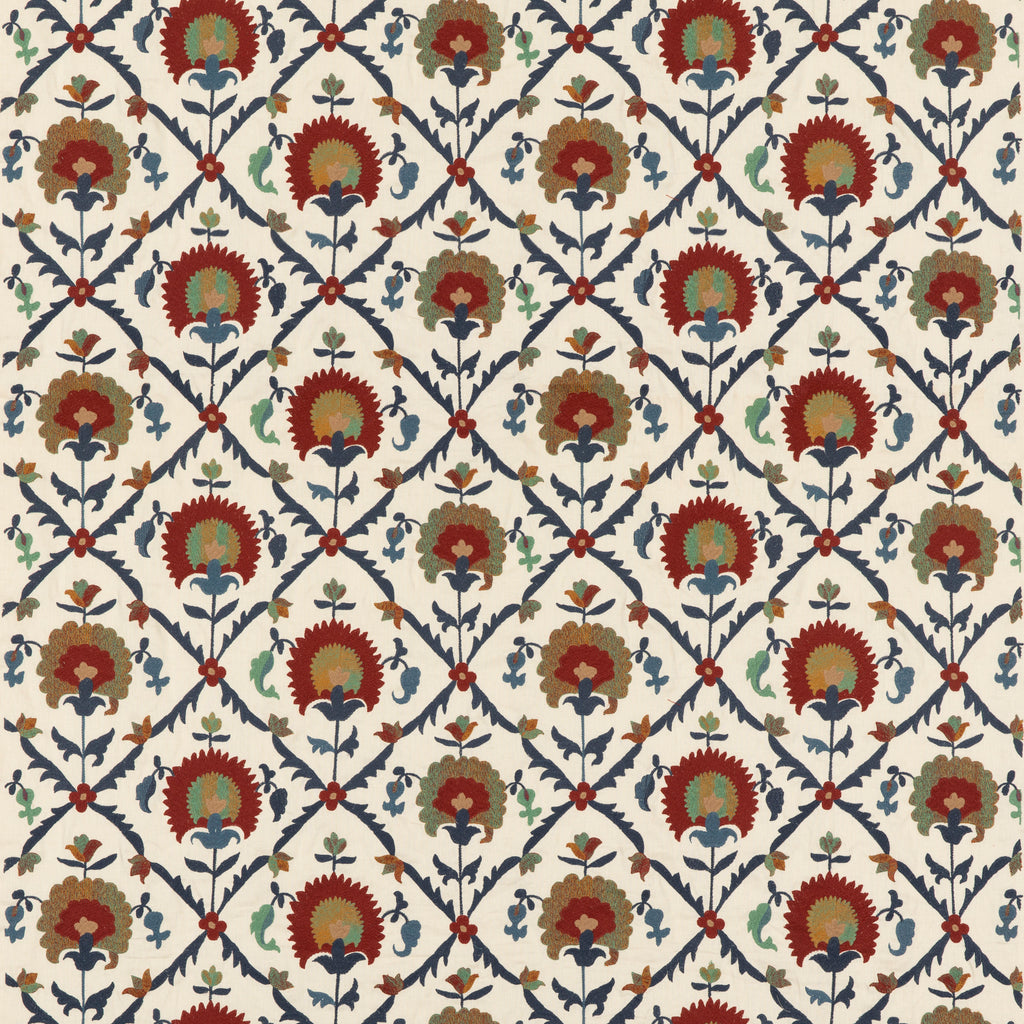 Winchelsea - Red/ Blue Red By G P & J Baker | Portobello |  Multipurpose Embroidery