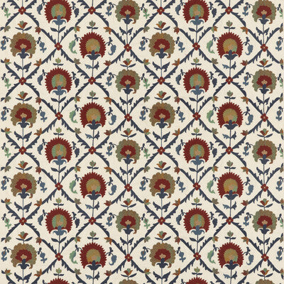 Samples and Purchasing available for Winchelsea - Red/ Blue Red By G P & J Baker | Portobello |  Multipurpose Embroidery at Designer Wallcoverings and Fabrics