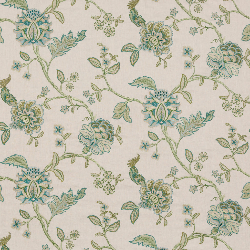 Sudbury - Teal Teal By G P & J Baker | Caspian |  Multipurpose Embroidery