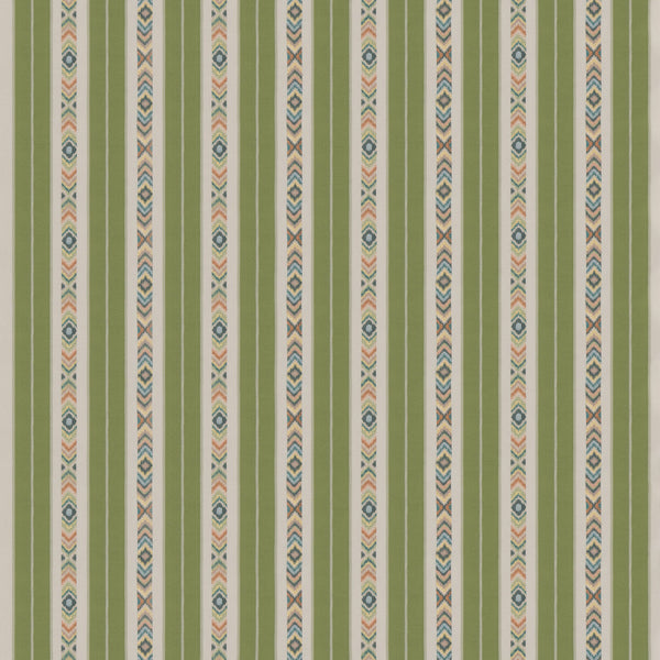 Ashlar Stripe - Emerald Green By G P & J Baker | Burford |  Drapery Embroidery