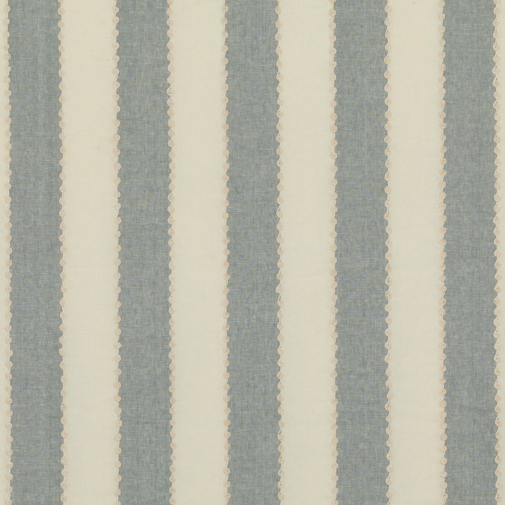Ashmore Stripe - Blue Blue By G P & J Baker | Ashmore |  Drapery Embroidery