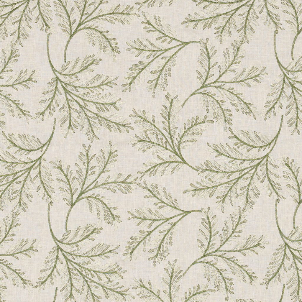 Samples and Purchasing available for Chelsea Fern - Green Green By G P & J Baker | Ashmore |  Drapery Embroidery at Designer Wallcoverings and Fabrics