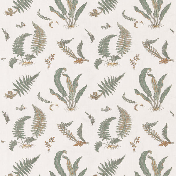 Ferns Embroidery - Verdigris Green By G P & J Baker | Burford |  Multipurpose