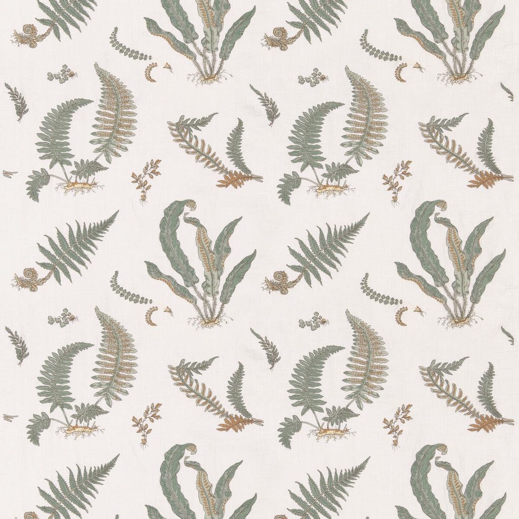 Samples and Purchasing available for Ferns Embroidery - Verdigris Green By G P & J Baker | Burford |  Multipurpose  at Designer Wallcoverings and Fabrics