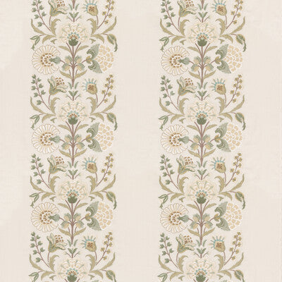 Samples and Purchasing available for Annesley - Green Green By G P & J Baker | Original Brantwood Fabric |Botanical & Floral  Drapery Embroidery at Designer Wallcoverings and Fabrics