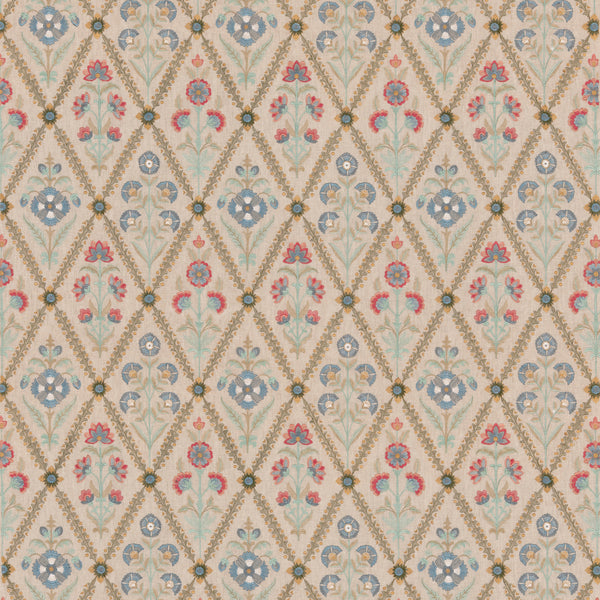 Perrycroft - Red/Green Red By G P & J Baker | Original Brantwood Fabric |Botanical & Floral  Drapery Embroidery