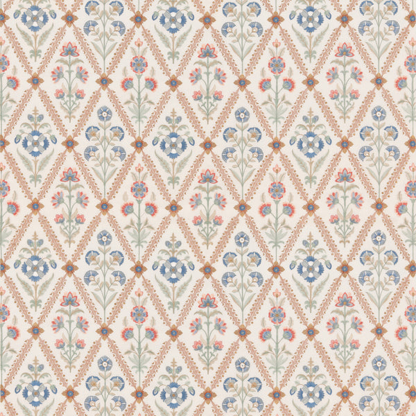 Perrycroft - Coral Orange By G P & J Baker | Original Brantwood Fabric |Botanical & Floral  Drapery Embroidery