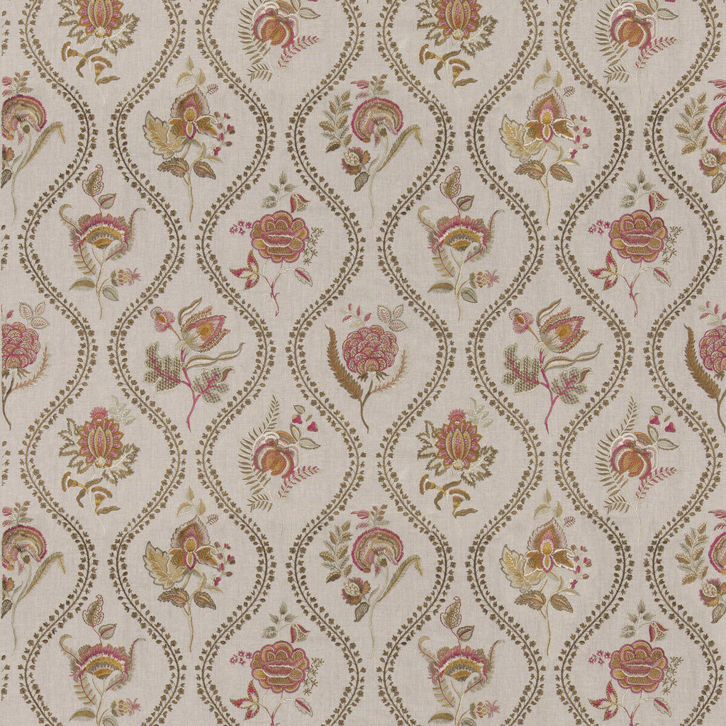 Samples and Purchasing available for Burford Embroidery - Red/Bronze Red By G P & J Baker | Burford |  Drapery Embroidery at Designer Wallcoverings and Fabrics