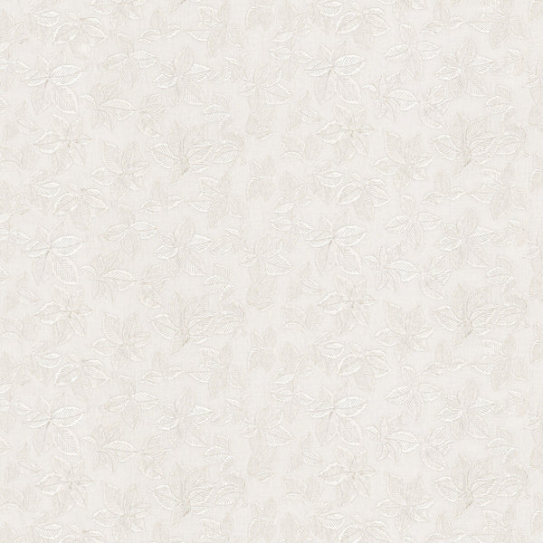 Ashkam - Ivory White By G P & J Baker | Burford |Botanical & Floral  Drapery Embroidery