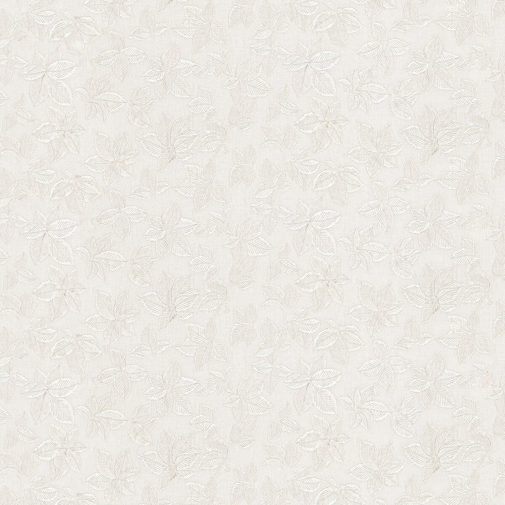 Samples and Purchasing available for Ashkam - Ivory White By G P & J Baker | Burford |Botanical & Floral  Drapery Embroidery at Designer Wallcoverings and Fabrics