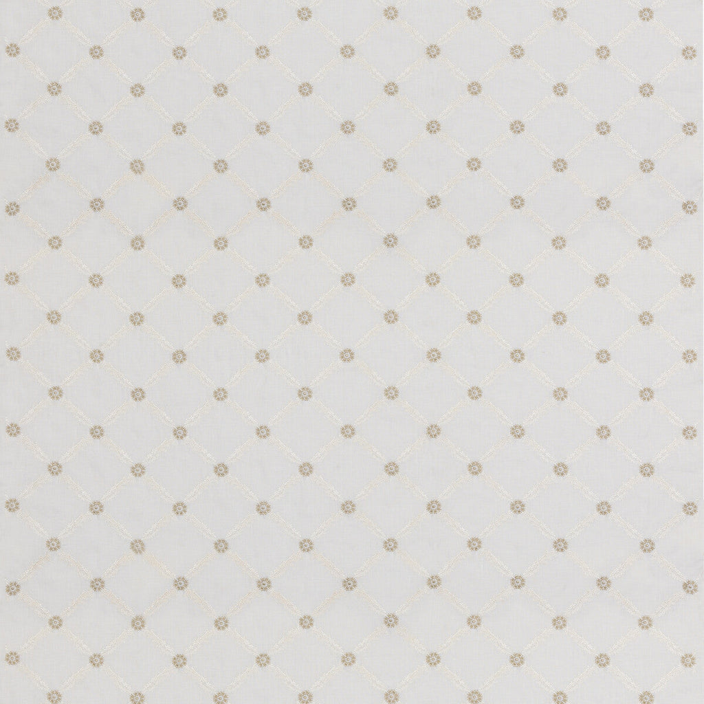 Samples and Purchasing available for Ashbury - Ivory White By G P & J Baker | Burford |  Drapery Embroidery at Designer Wallcoverings and Fabrics