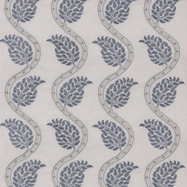 Filkins - Blue Blue By G P & J Baker | Burford |Botanical & Floral  Drapery Embroidery