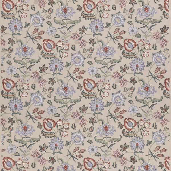 Snowhill - Green/Russet Green By G P & J Baker | Burford |Botanical & Floral  Drapery Embroidery