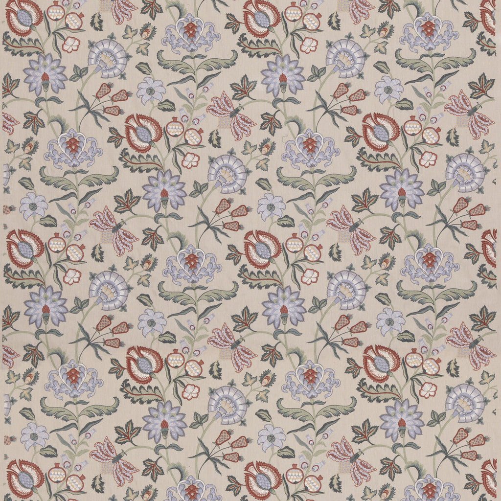 Samples and Purchasing available for Snowhill - Green/Russet Green By G P & J Baker | Burford |Botanical & Floral  Drapery Embroidery at Designer Wallcoverings and Fabrics