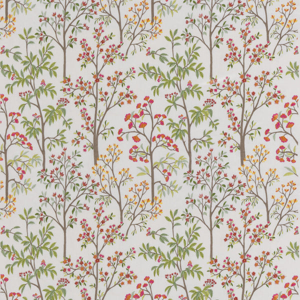 Penally - Red/Green Red By G P & J Baker | Burford |Botanical & Floral  Drapery Embroidery