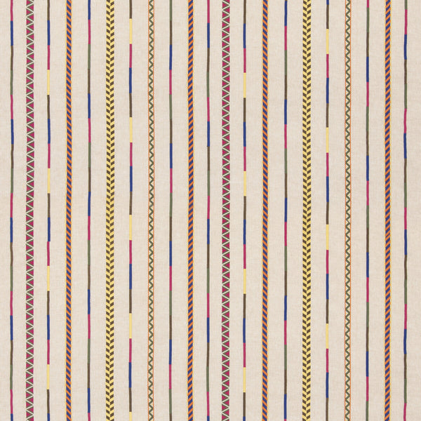Backdrop - Fuchsia/Blue Beige By G P & J Baker | G P & J Baker X Kit Kemp Prints & Embroideries |  Drapery Embroidery