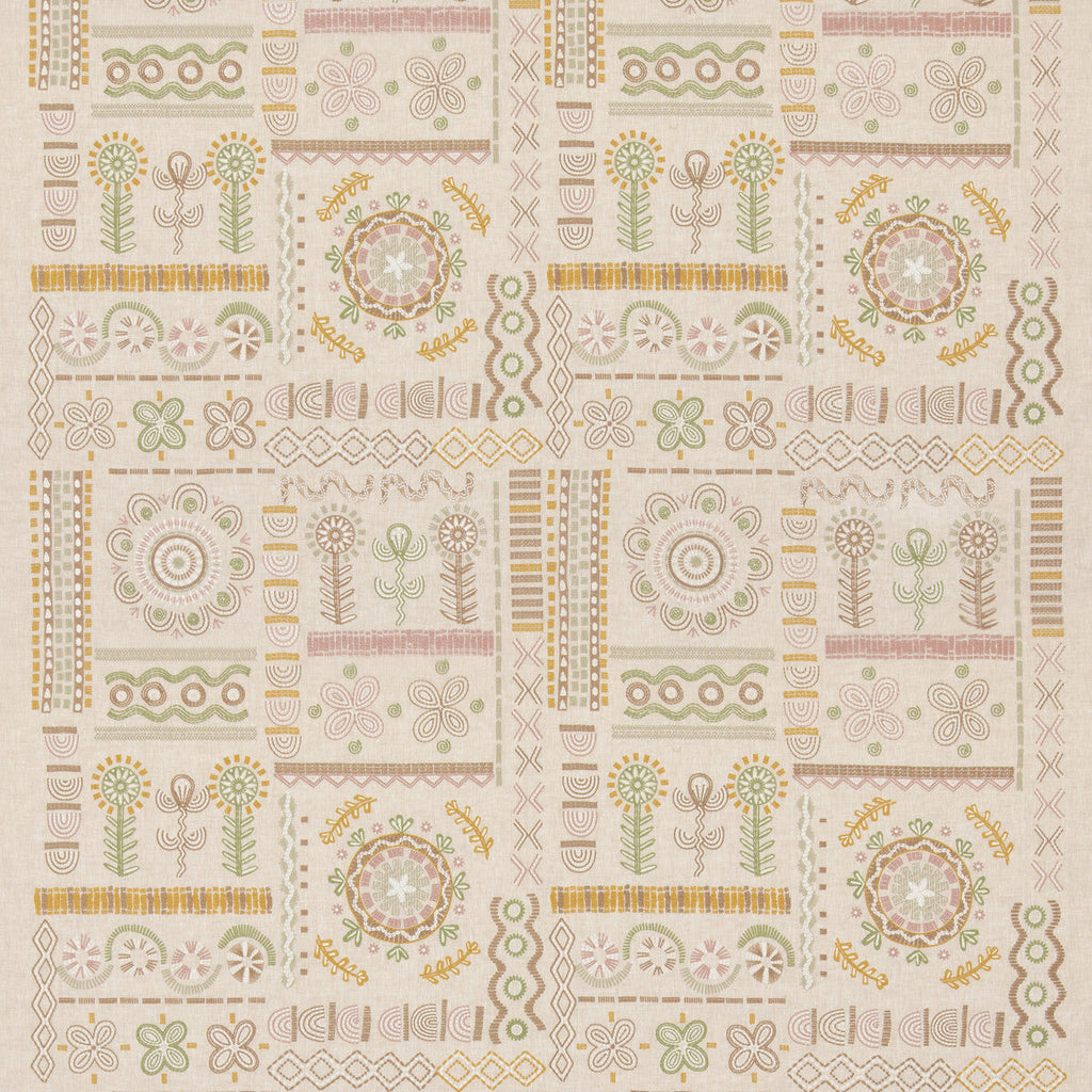 Samples and Purchasing available for Spin Off - Plaster Beige By G P & J Baker | G P & J Baker X Kit Kemp Prints & Embroideries |  Drapery Embroidery at Designer Wallcoverings and Fabrics