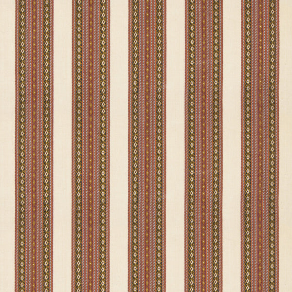 Worlds Apart - Fuchsia/Ochre White By G P & J Baker | G P & J Baker X Kit Kemp Stripes |Stripes  Multipurpose Weave