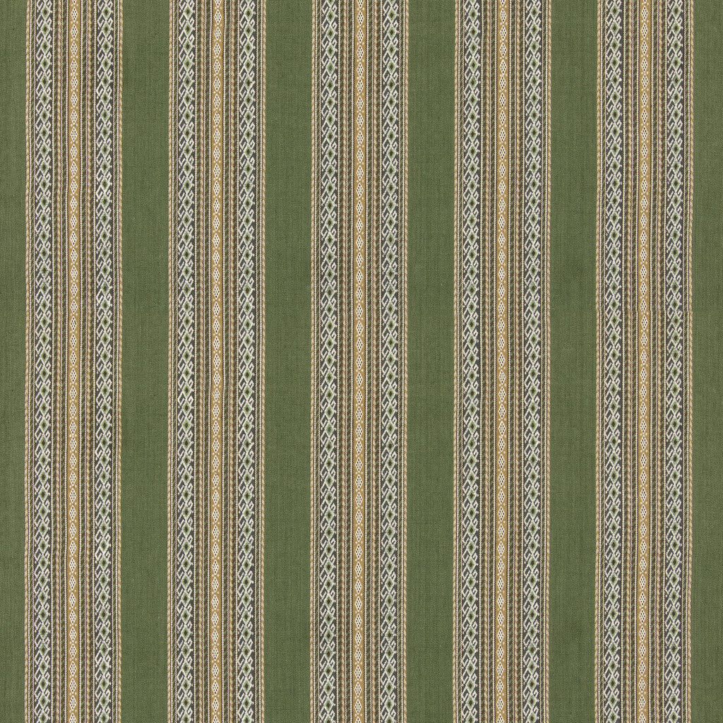 Samples and Purchasing available for Worlds Apart - Green Green By G P & J Baker | G P & J Baker X Kit Kemp Stripes |Stripes  Multipurpose Weave at Designer Wallcoverings and Fabrics