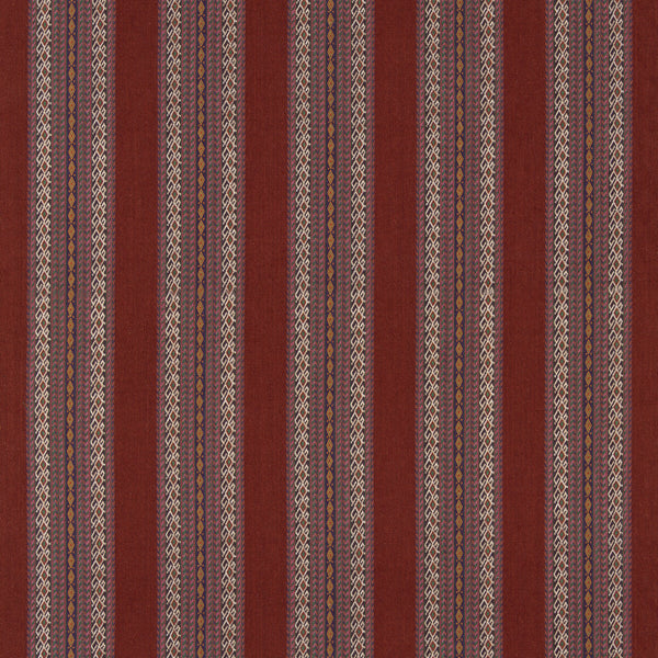 Worlds Apart - Plum Red By G P & J Baker | G P & J Baker X Kit Kemp Stripes |Stripes  Multipurpose Weave